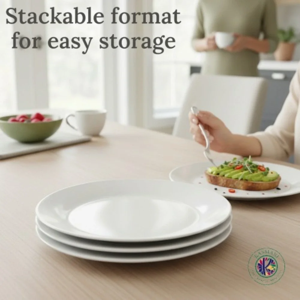 IKEA OFTAST Side Plate White Tempered Glass 7.5